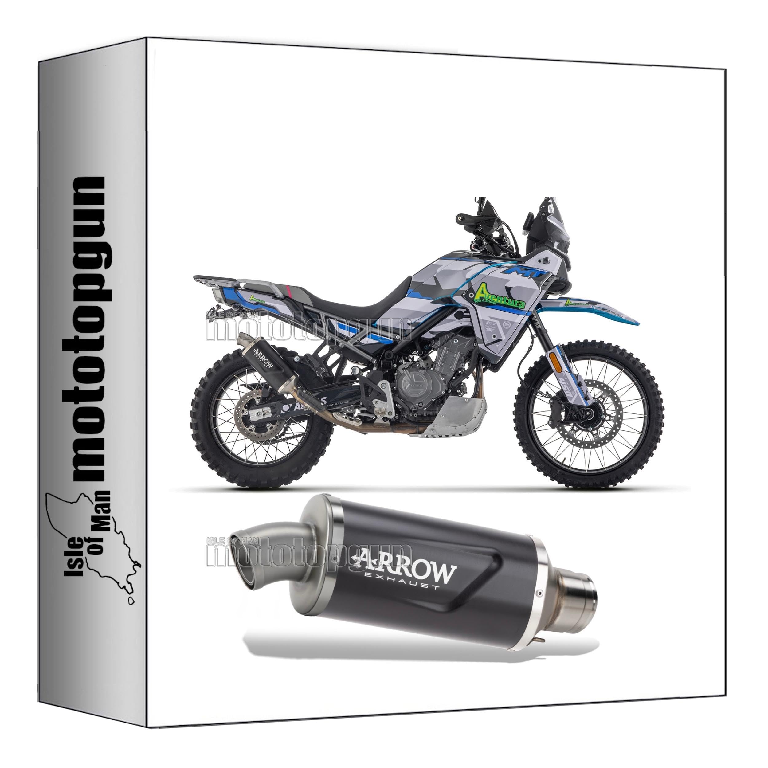 auspuff arrow indy-race evo aus aluminium schwarz kompatibel mit cf moto 450 mt 2024 mototopgun 72655aon
