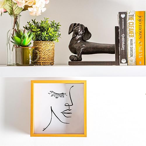 Miniatura 6 de Nicola Spring Marco de fotos 3D con forma de caja profunda, para colgar de pie, para manualidades, 8.0 x 8.0in, madera clara