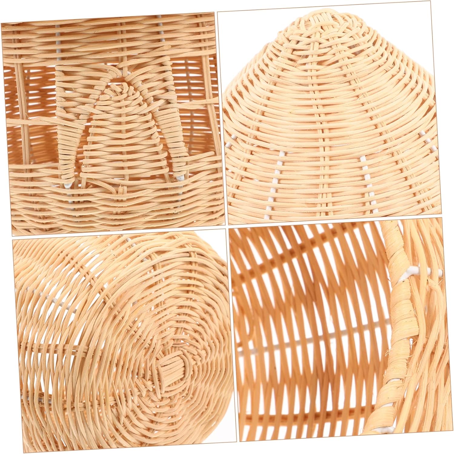 Cabilock Unique Rattan Craft Photo Prop Party Decoration Multipurpose Mushroom Woven Art Home Decor