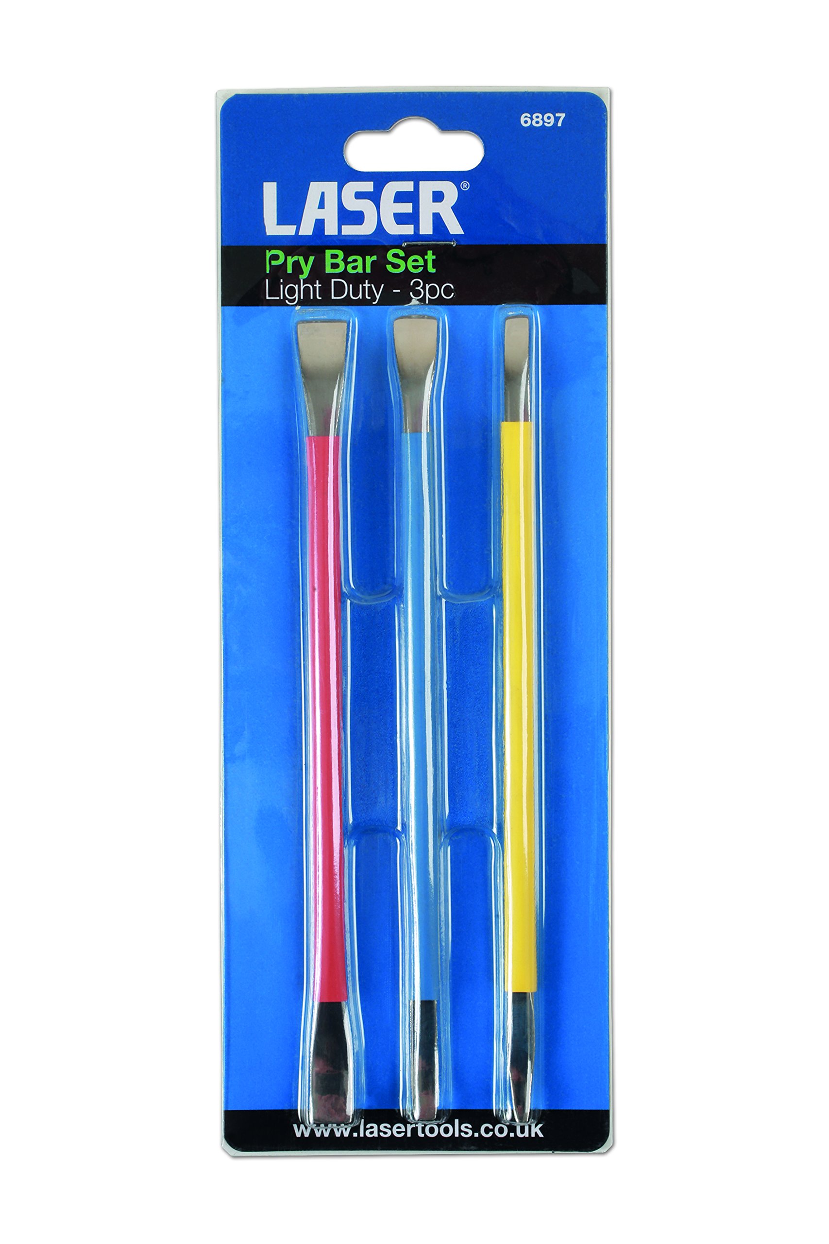 Laser 6897 Pry Bar Set - Light Duty 3pc, Silver - Image 3