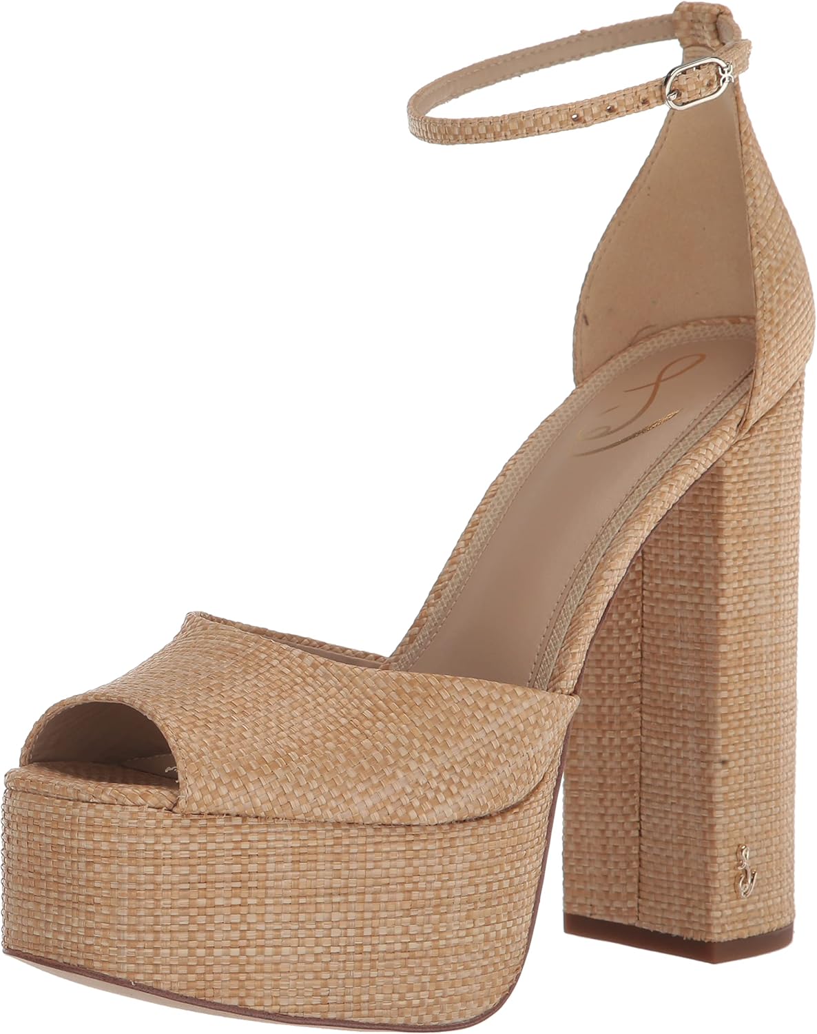 Sam Edelman Women's Kori Platform Sandal, Bleached Beechwood, 9