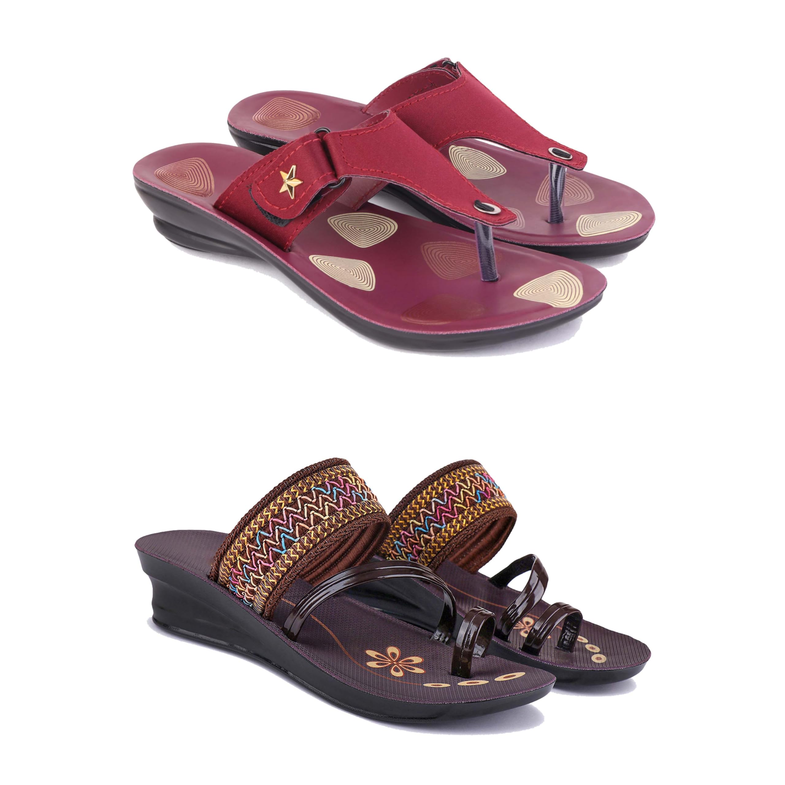 Stylish Slipper,soft and lightweight Slippers for women's SIY-(COMBO-2)-1974-1951-image-35