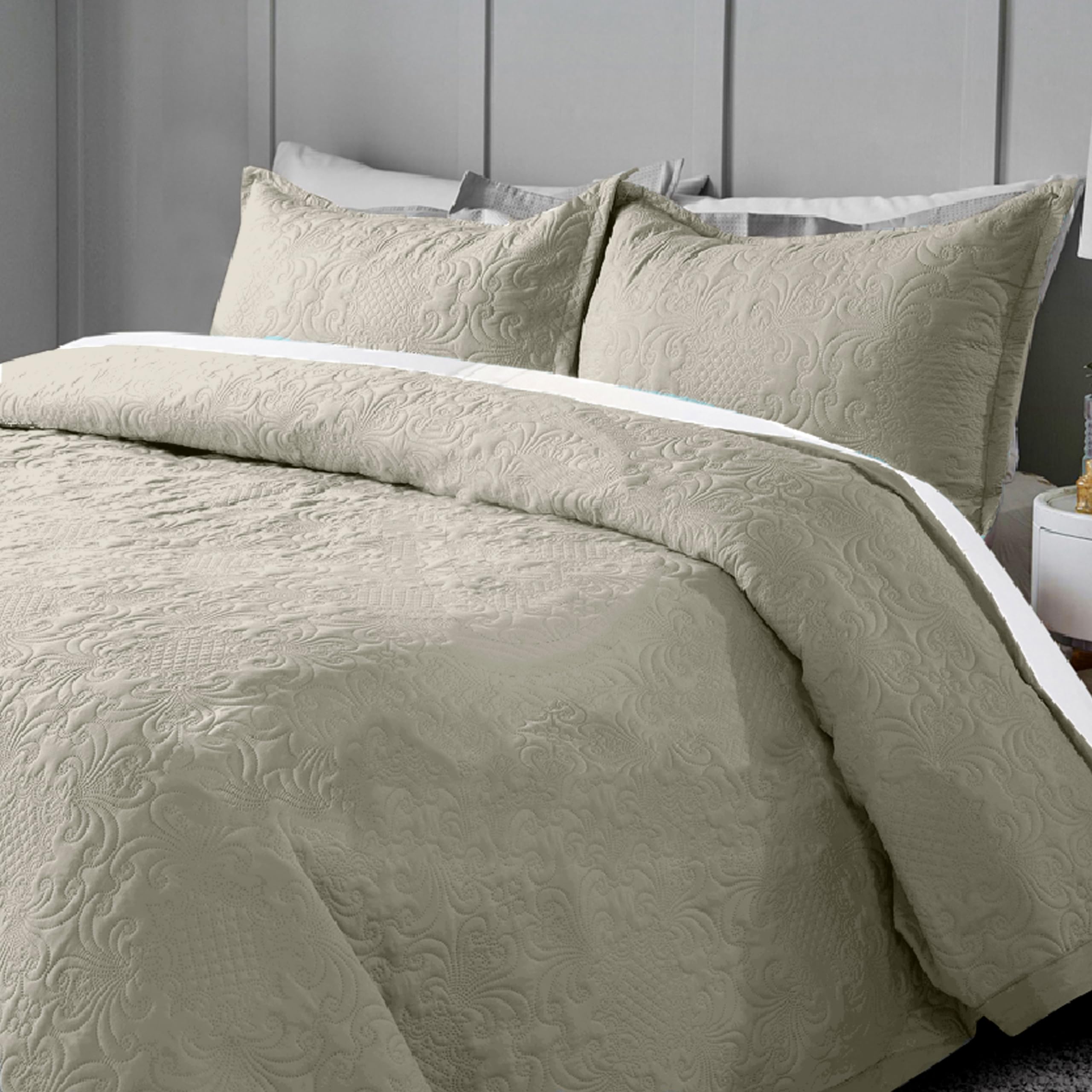 Sensations 300GSM Dual-Purpose Bedcover Cum AC Comforter Set - Super-Soft, Fluffy, All-Season, UltraSonic Quilted (90"x108") with 2 Pillow Covers & Multi-Purpose Bag (Cream)-image-35