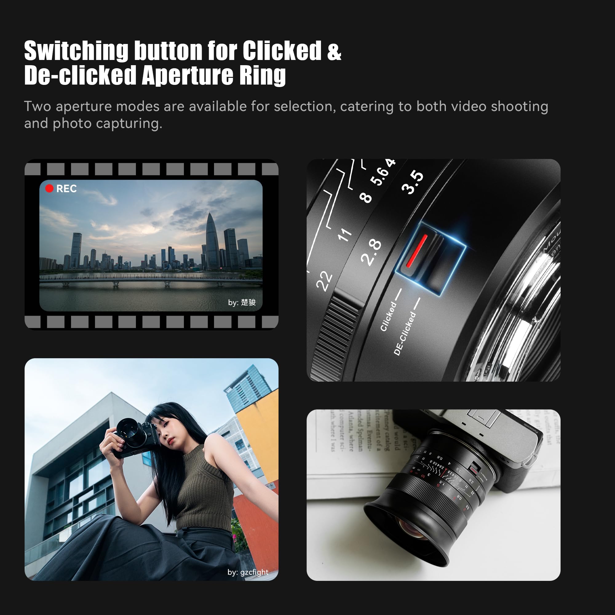 Objectif 7artisans MF14mm F2.8 Plein Format Ultra Grand Angle Grande Ouverture 114° Compatible avec Les appareils Photo Hybrides Sony à Monture E FX3, FX30, A1, A9, A7m, A7r, A7s, A7c