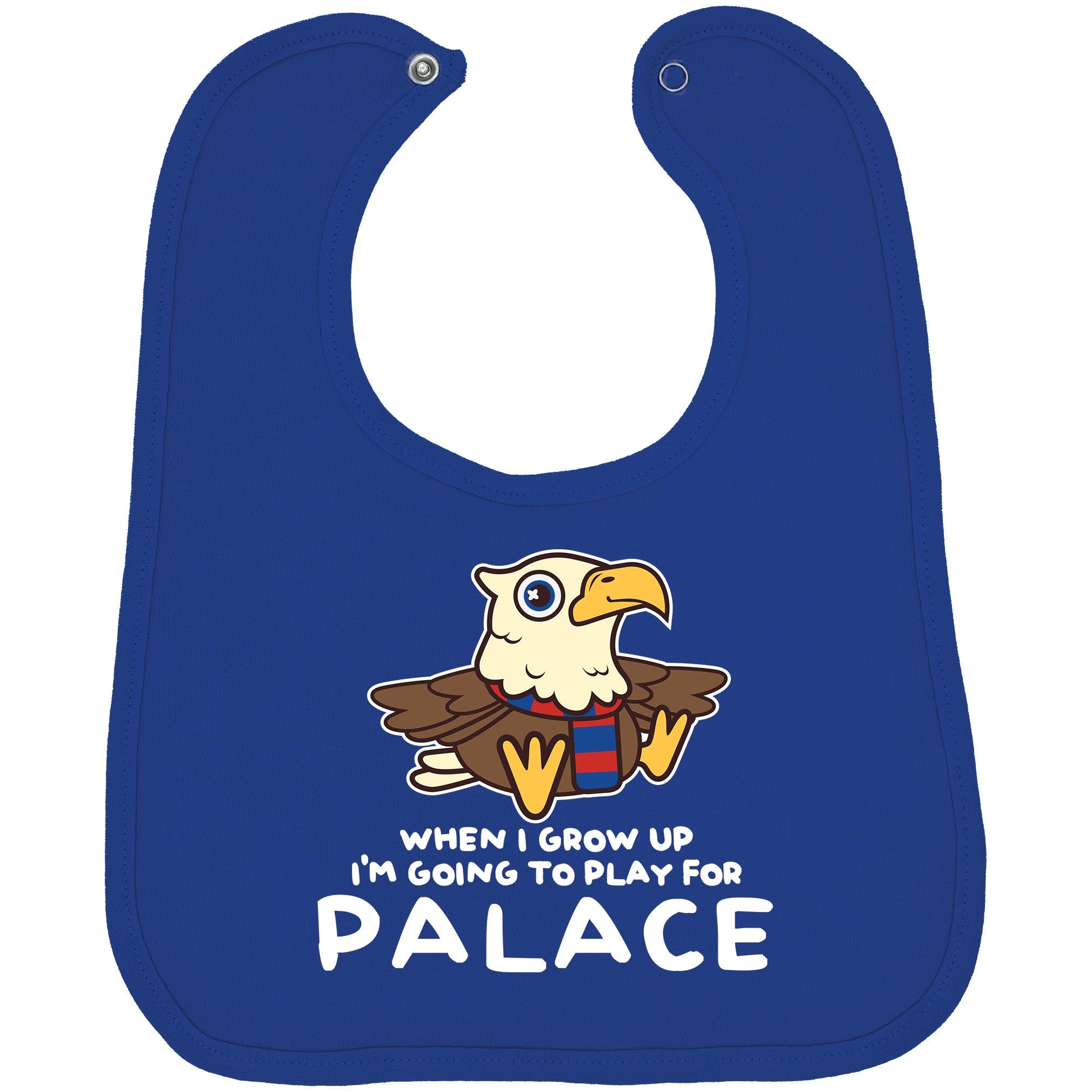 Partisan Palace Inspired Baby Bib – When I Grow Up – 100% Cotton – Royal Blue