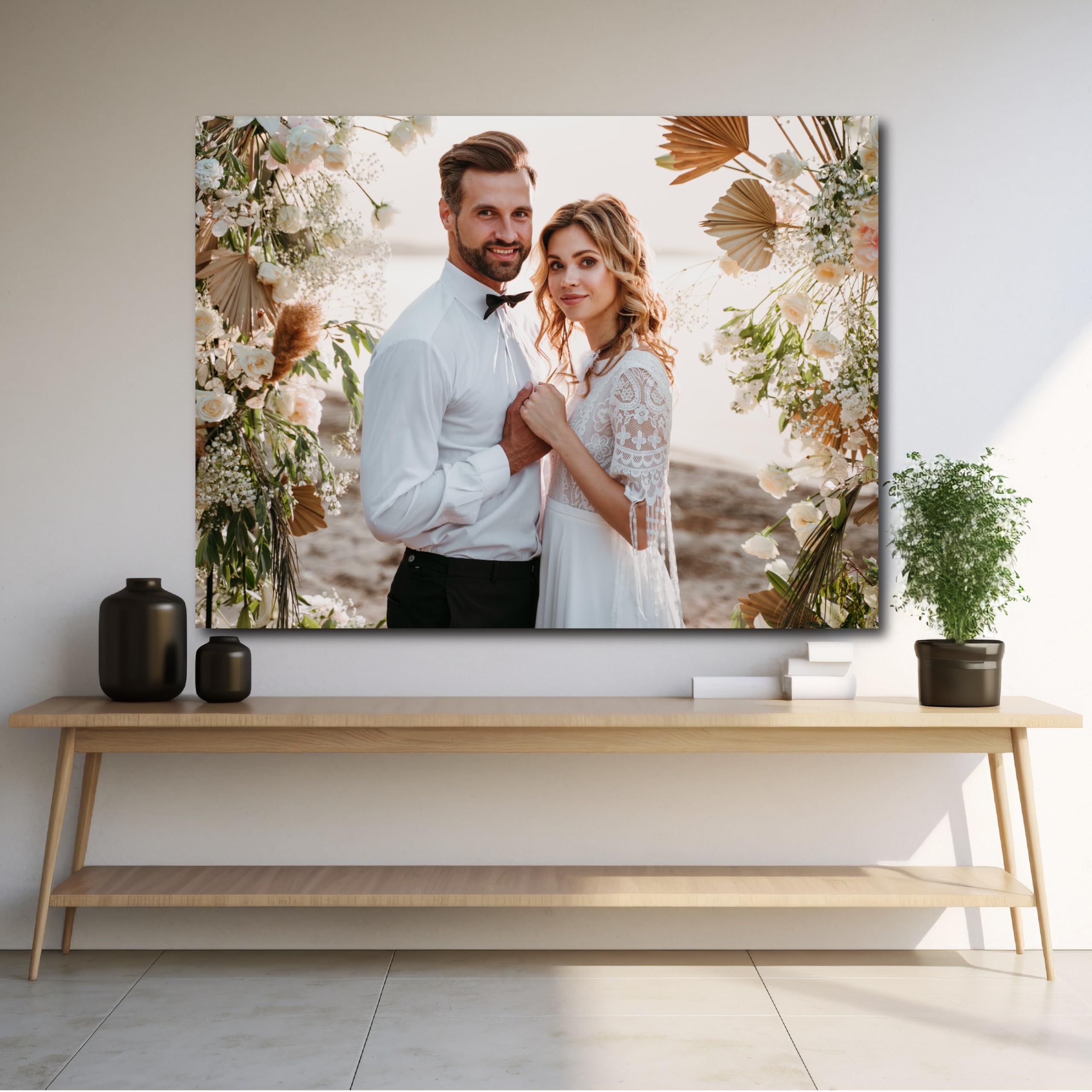 StickersWall Personalised Canvas Photo Canvas Prints Custom Gifts Picture Frame Wall Art Gifts For Women A1 A2 A3 A4 (102x77cm (40x30in)) — image 1