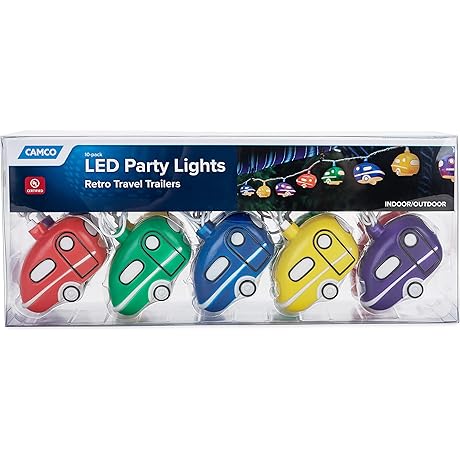 Camco Retro Camper Decor | Travel Trailer Party Lights