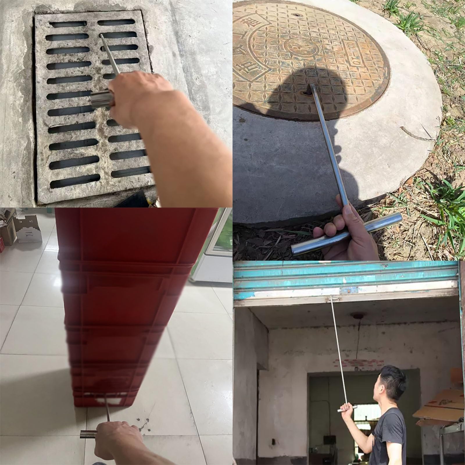 38 68 88 118cm Uniwersalny Hak T-kształtny Do Kratek Ze Stali Nierdz