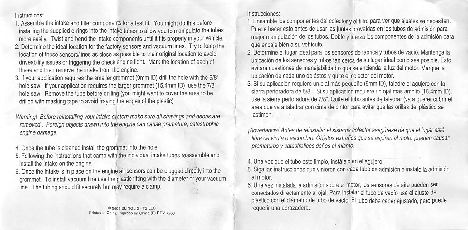 Universal 3" Diameter Carbon Fiber Short Ram Air Intake with Sensor Adapter Kit