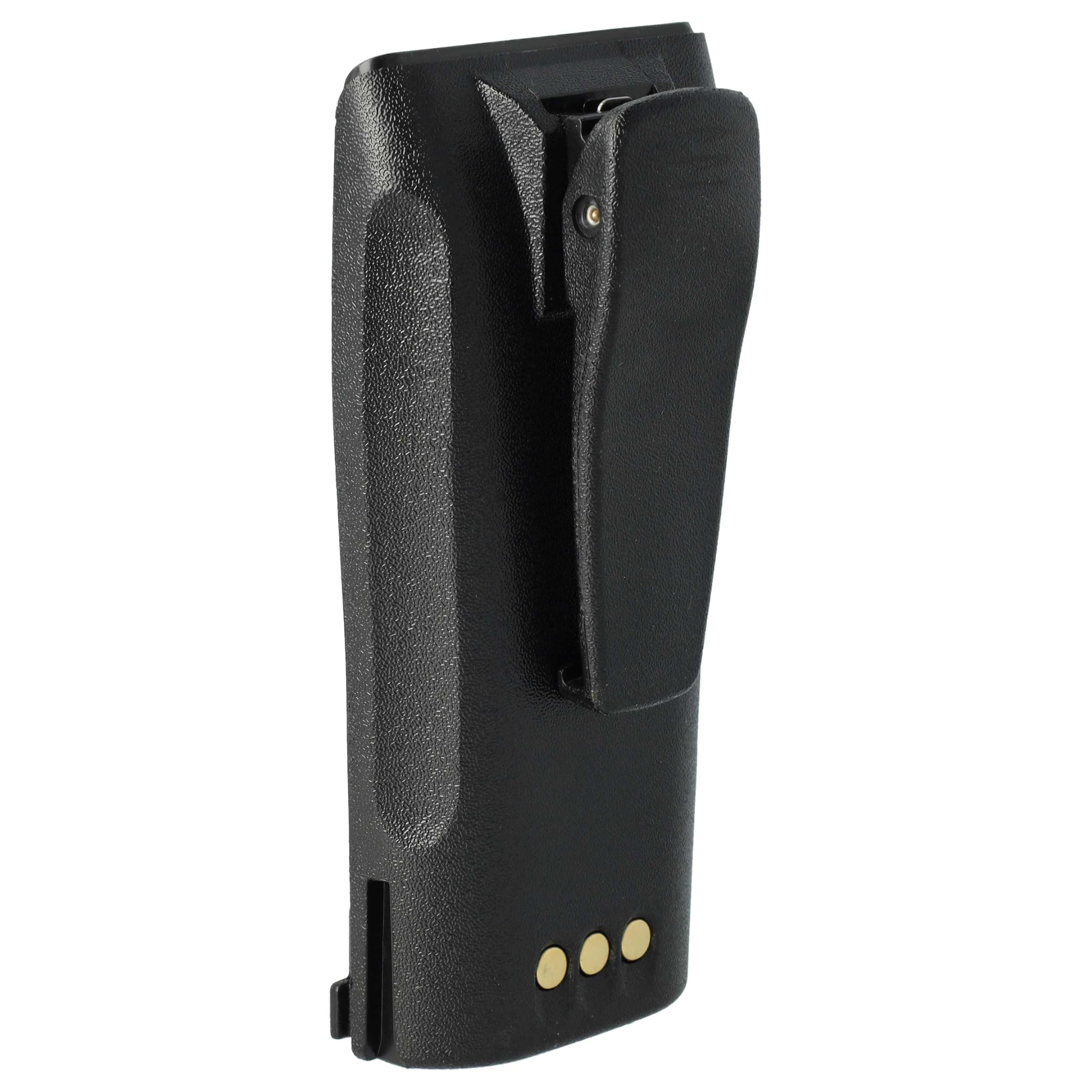 vhbw Batterie Compatible avec Motorola CP200, CP360, CP340, CP250, CP200D, CP200XLS Radio Talkie-walkie (2500mAh, 7,2V, NiMH) - avec Clip de Ceinture