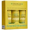 Kerargan - UV- & Farbschutz-Reiseset mit Marulaöl für trockenes und gefärbtes Haar - Shampoo Conditioner Maske - Ohne Sulfate GVO Mineralöl - 3x100ml
