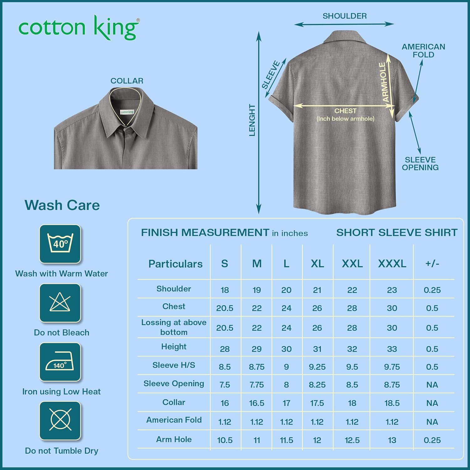 Cotton King Linen Button Down Shirt for Men Men Shirts Short Sleeve - Men's Shirt for Beach Wear - Summer Wear - S to 3XL - Image 6
