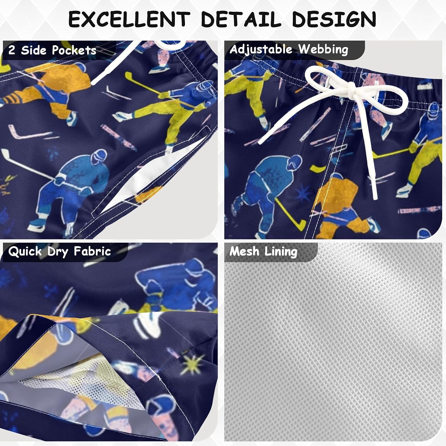 Boccsty Blue Ice Cream Boys Swim Trunks Baby Kids Swimwear Summer Toddler Beach Board Shorts 2T-XL image 3