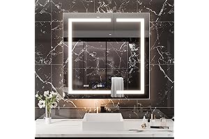 Welerony LED Medicine Cabinet with Mirror - 36" x 36" Smart Anti-Fog...