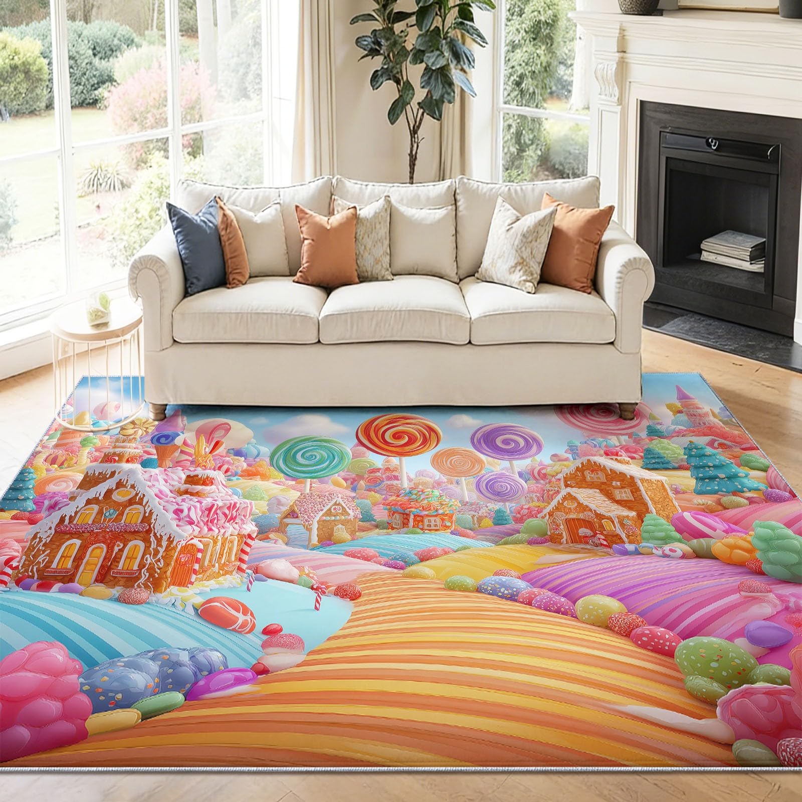 Tapis bonbons lavable machine 60 x 90 cm moquette poil ras cuisine
