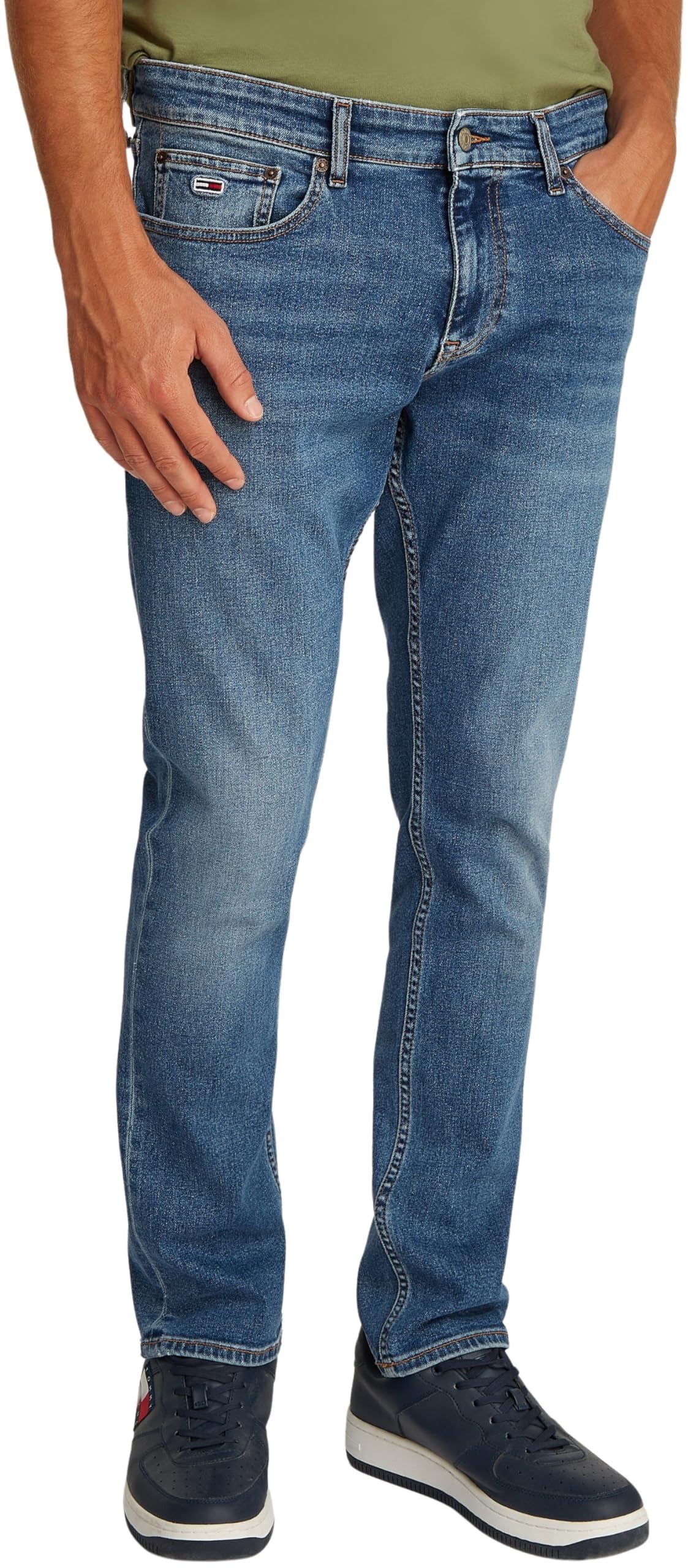 Tommy Jeans Men's Scanton Slim Fit Jeans, Blue (Denim Medium), 32W/30L