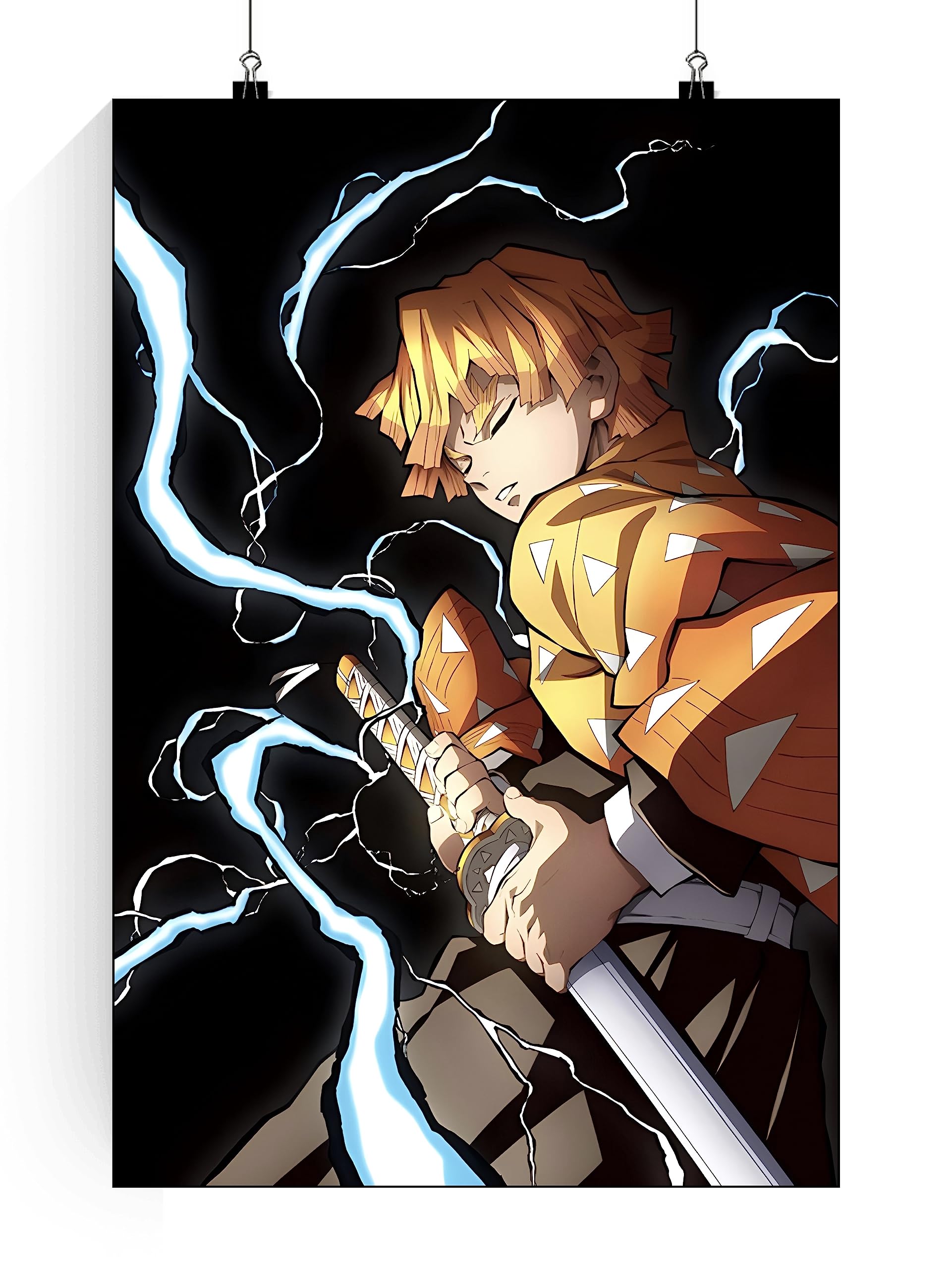 Zenitsu Poster | Demon Slayer Zenitsu Thunder Breathing Poster | Anime Demon Slayer Zenitsu Agatsuma Posters | Zenitsu Wall Poster