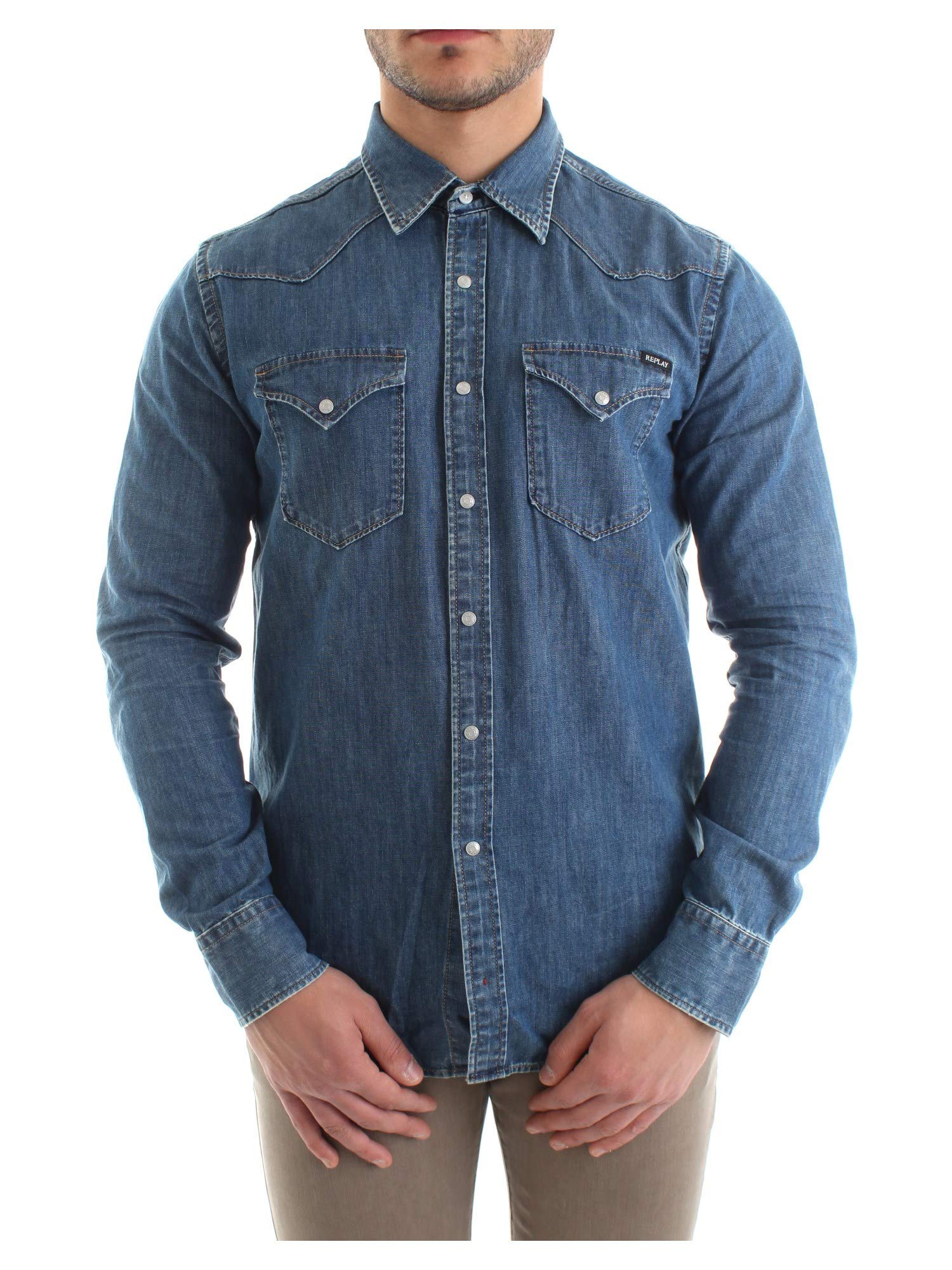 Replay, Denim Shirt, Blue, RPY_M4023 .000.26C 614.009