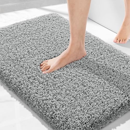 Miniatura 9 de Yimobra - Tapetes para baño, de microfibra absorbente de agua, ultrasuaves, antideslizantes, afelpados y gruesos, lavables a máquina, para piso de