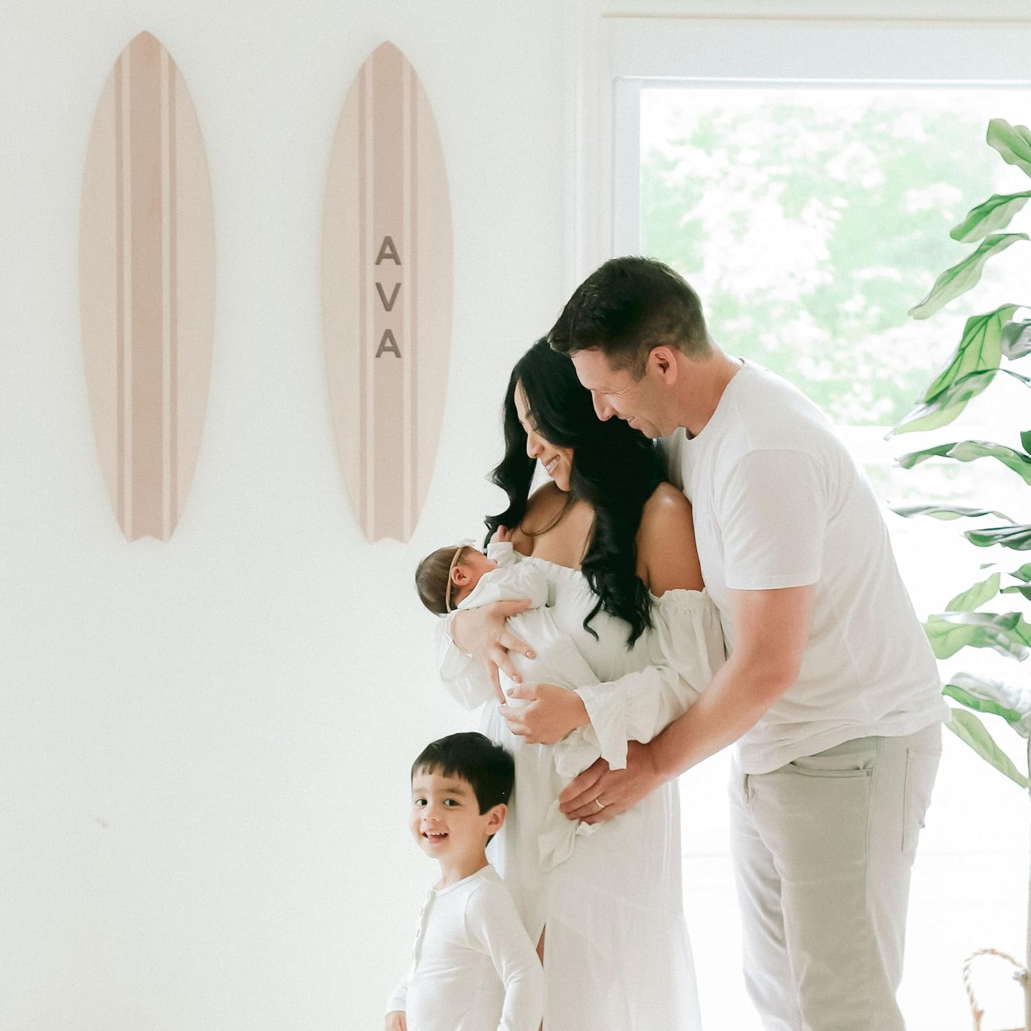 Headwaters Studio Personalized Surfboard Decor - Surfboard Wall Art, 35" x 9.5" or 45" x 12"