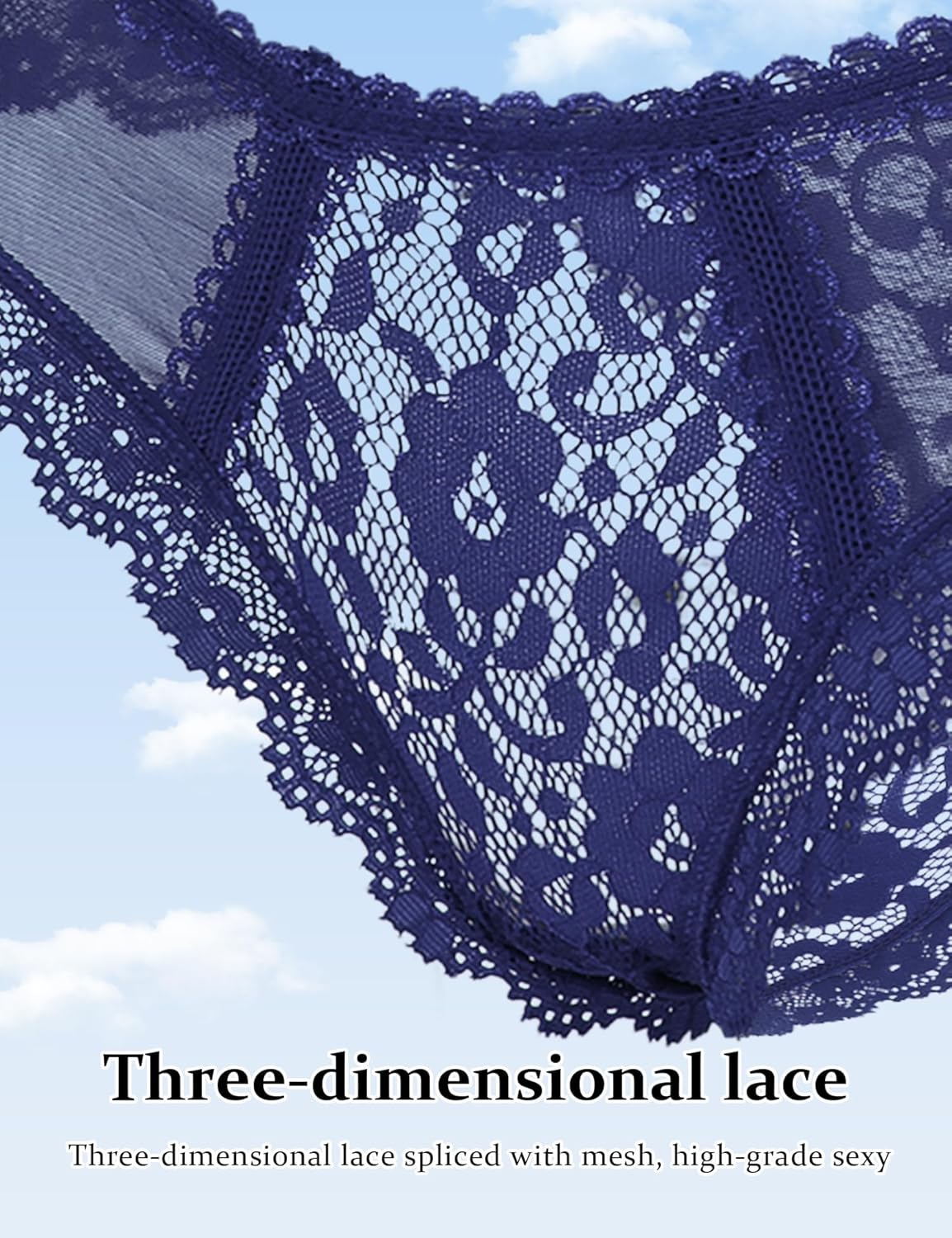 ohmydear Women's Plus Size Sexy Lace Thong Floral Underwear Criss Cross Bikini Panties Tangas Briefs XS-4XL - Image 6