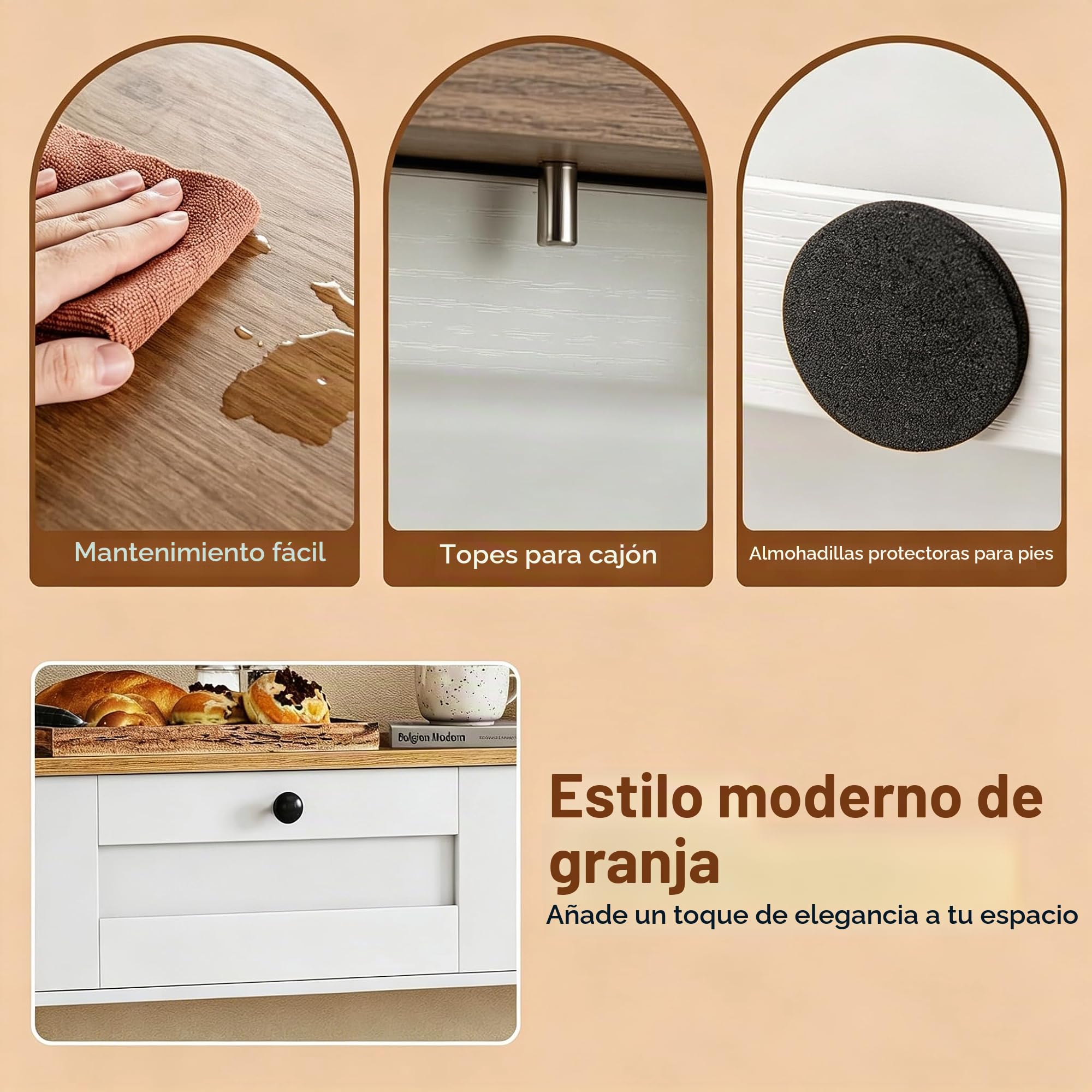 LIFEZEAL Mesita Auxiliar Rectangular de Madera, con Dos Estantes y Dos Cajones, Incluye Diseño Antivuelco, para Pasillos, Recibidores y Salones, Máx.80 kg, Blanco (106 x 30 x 81,5 cm)