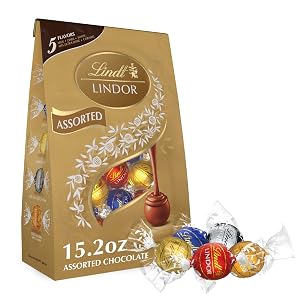 Lindt LINDOR Assorted Chocolate Candy Truffles Chocolate with Smooth Melting Truffle Center 15 2 oz Bag