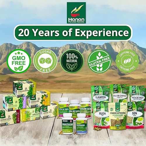 Miniatura 9 de Hanan Hojas de yacón 1.1oz (30g) Té de hierbas de hojas sueltas de Perú - Hojas secas totalmente naturales de la planta Smallanthus sonchifolius de