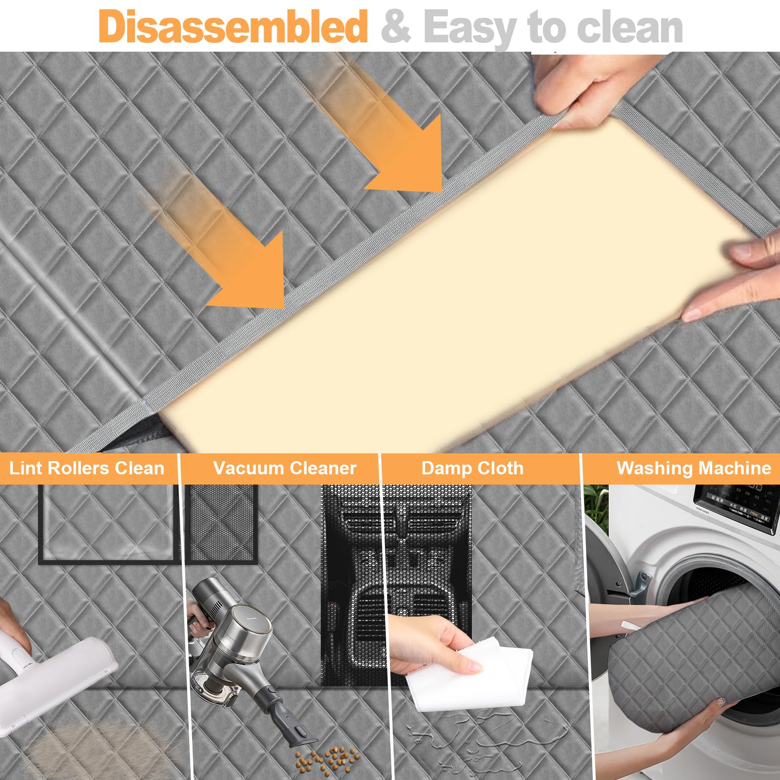 Vinstatin Coperta per cani per auto, con robusta tavola in legno duro, impermeabile, prevenzione delle cadute, sedile posteriore per cani, con cinture di sicurezza per tutte le auto, SUV