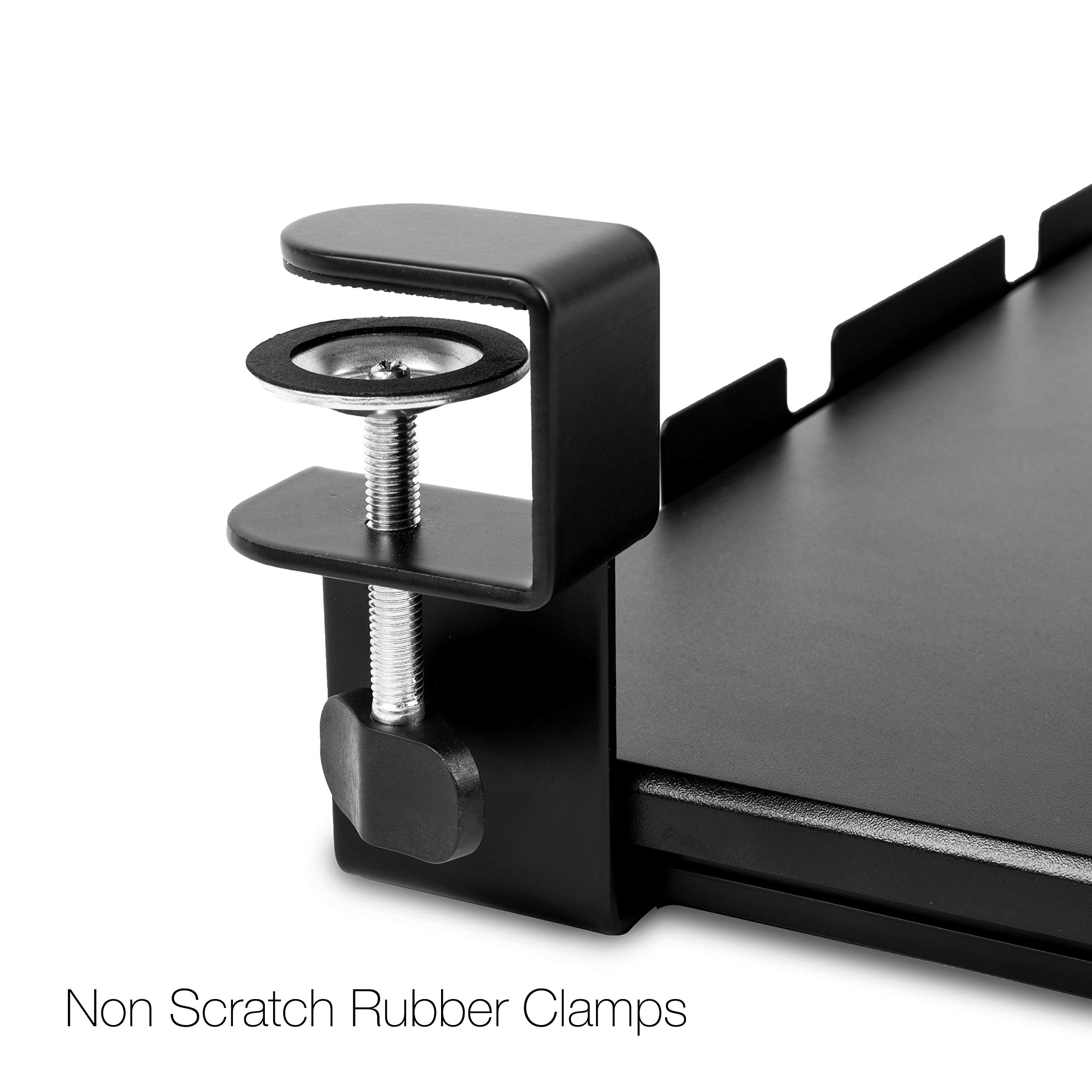 TechOrbits Keyboard Tray Under Desk 27" Clamp On Keyboard Drawer