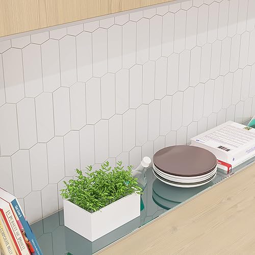 Miniatura 6 de Avant Decor  Compuesto de piedra  Azulejos de cocina para despegar y pegar  Azulejos de pared para pegar  Fácil instalación  5 x 5 pulgadas  Azulejo