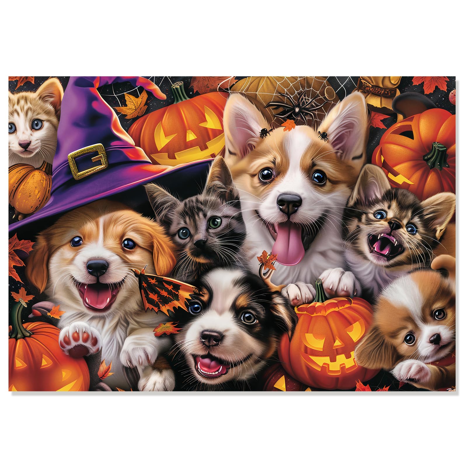 Amazon.com: Motiloo 500 Piece Halloween Pet Jigsaw Puzzle Set for