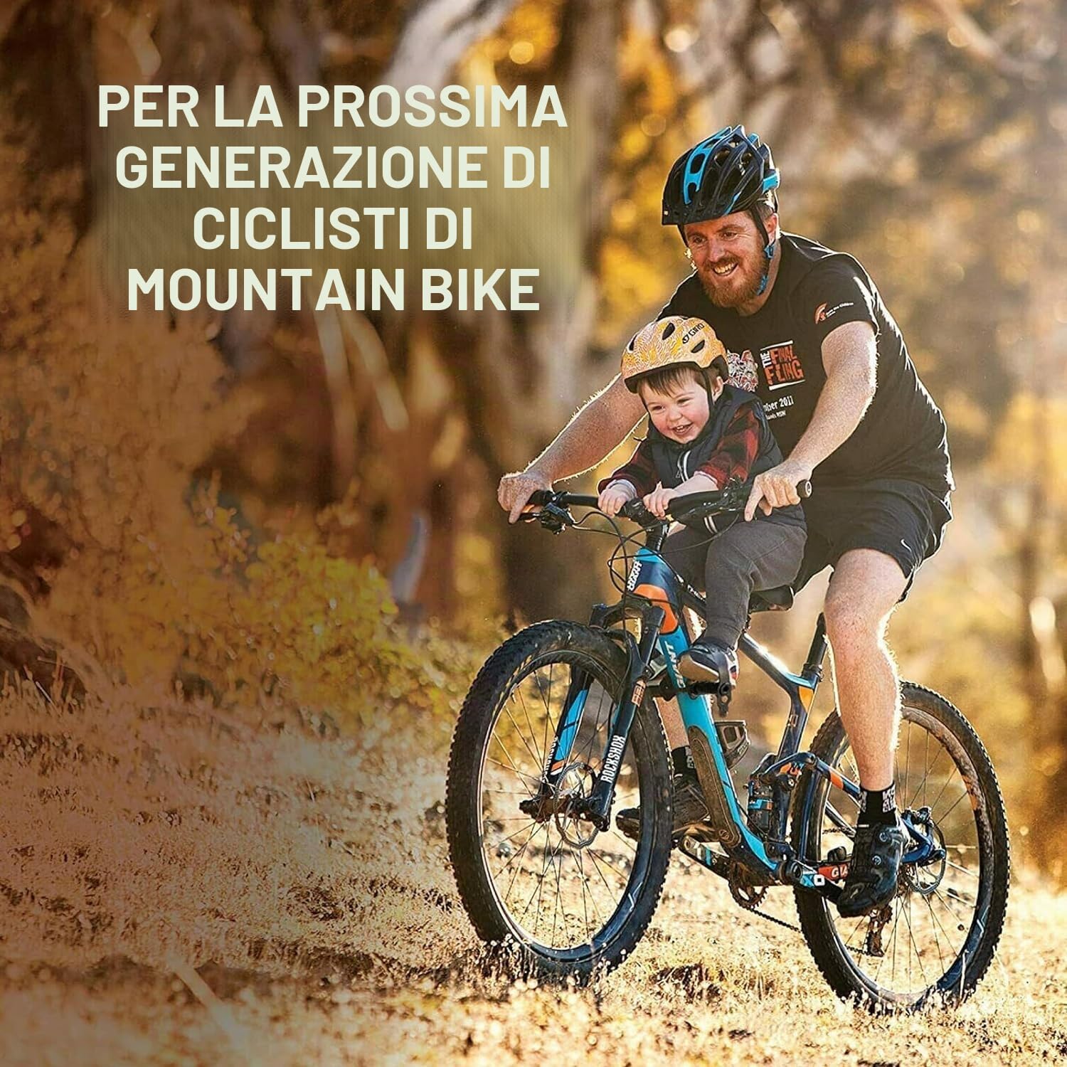 Gekufa Seggiolino Anteriore Bici per Bambini, Seggiolini Bici Anteriore con Manubrio e Pedali Compatibile con Mountain Bike, Rimovibile, Seggiolino Bici per Bambini di 2 e 5 Anni (Fino a 21KG) | Seggiolino per mountain bike anteriore rimovibile, per bambi