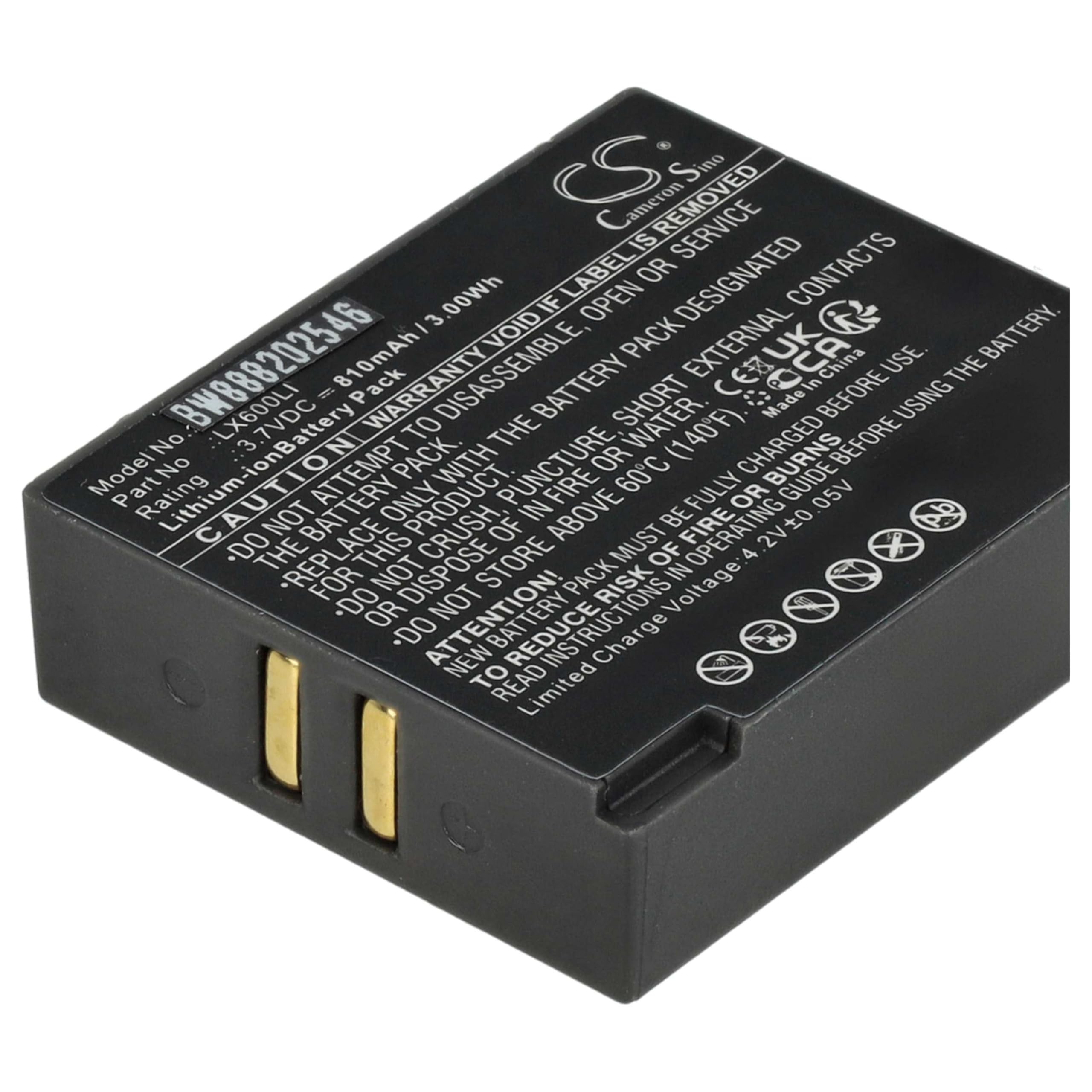 vhbw 2x batteria compatibile con Eartec HUB, Hub Systems, HUB5S, UltraLITE, HUB HD Mini-Base auricolari cuffie wireless (810mAh, 3,7V, Li-Ion)