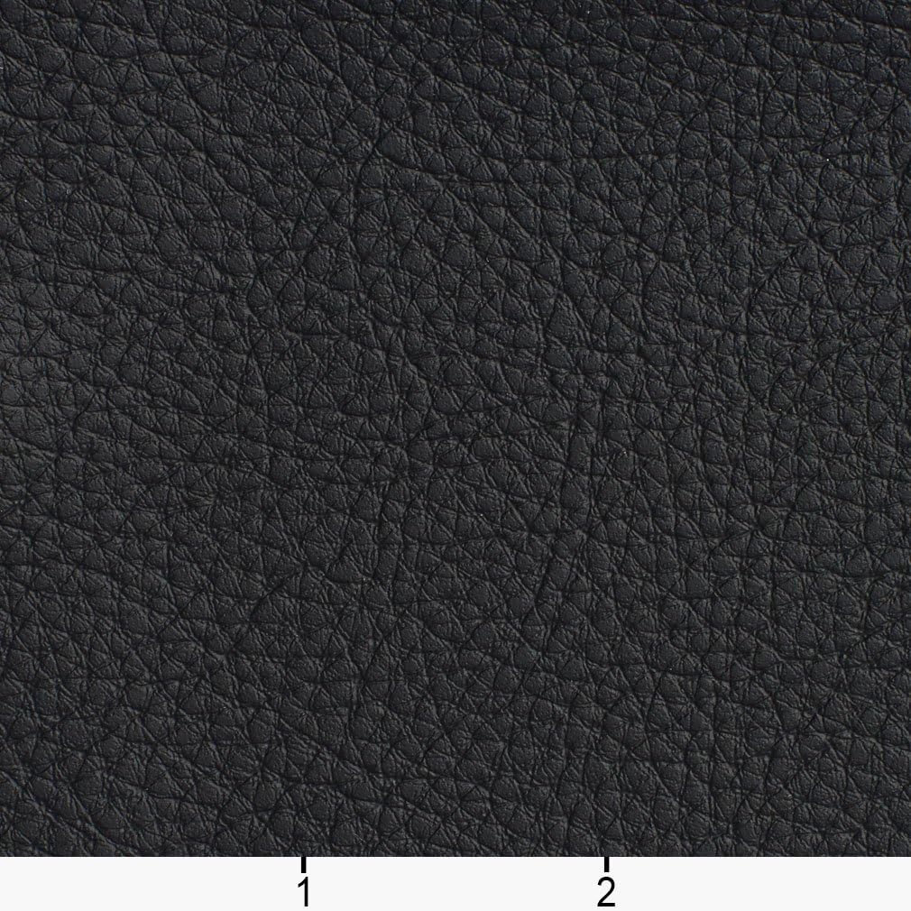 Matte Black Pebbled Outdoor Indoor Faux Leather Upholstery Vinyl by The Yard - SKU: Janelle Black