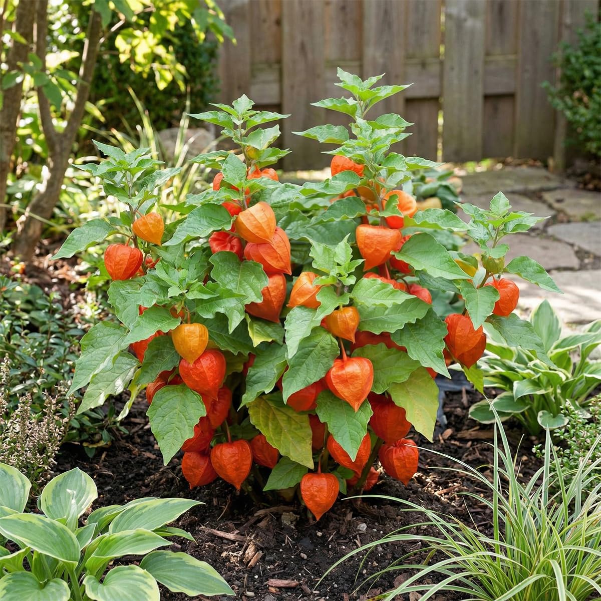 Bloomique - Juego de 6 - Physalis Alkekengi Franchetii - Planta linterna - Resistente al invierno - Perenne - 10-20 cm de altura - Maceta de 9 cm