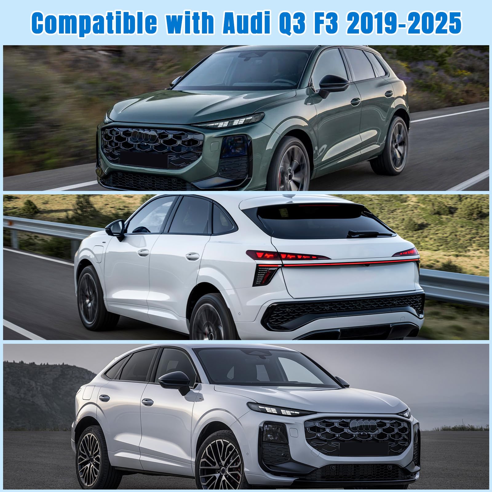 Heckscheibensonnenschutz Auto Heckscheibe Ersatz für Audi Q3 F3 2019-2025, Heckscheibenschutz Sonnenschutz, Faltbar Sonnenschirm Auto UV Reflektierender Privatsphäre