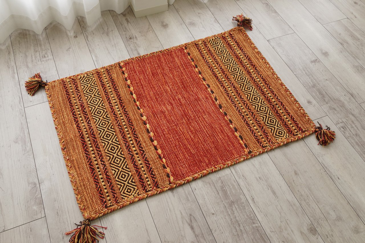 Amazon | サヤンサヤン 幾何学模様 アジアン 玄関マット 屋内 室内