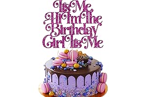 1Pc It's Me Hi I'm the Birthday Girl It's Me Cake Topper Purple
