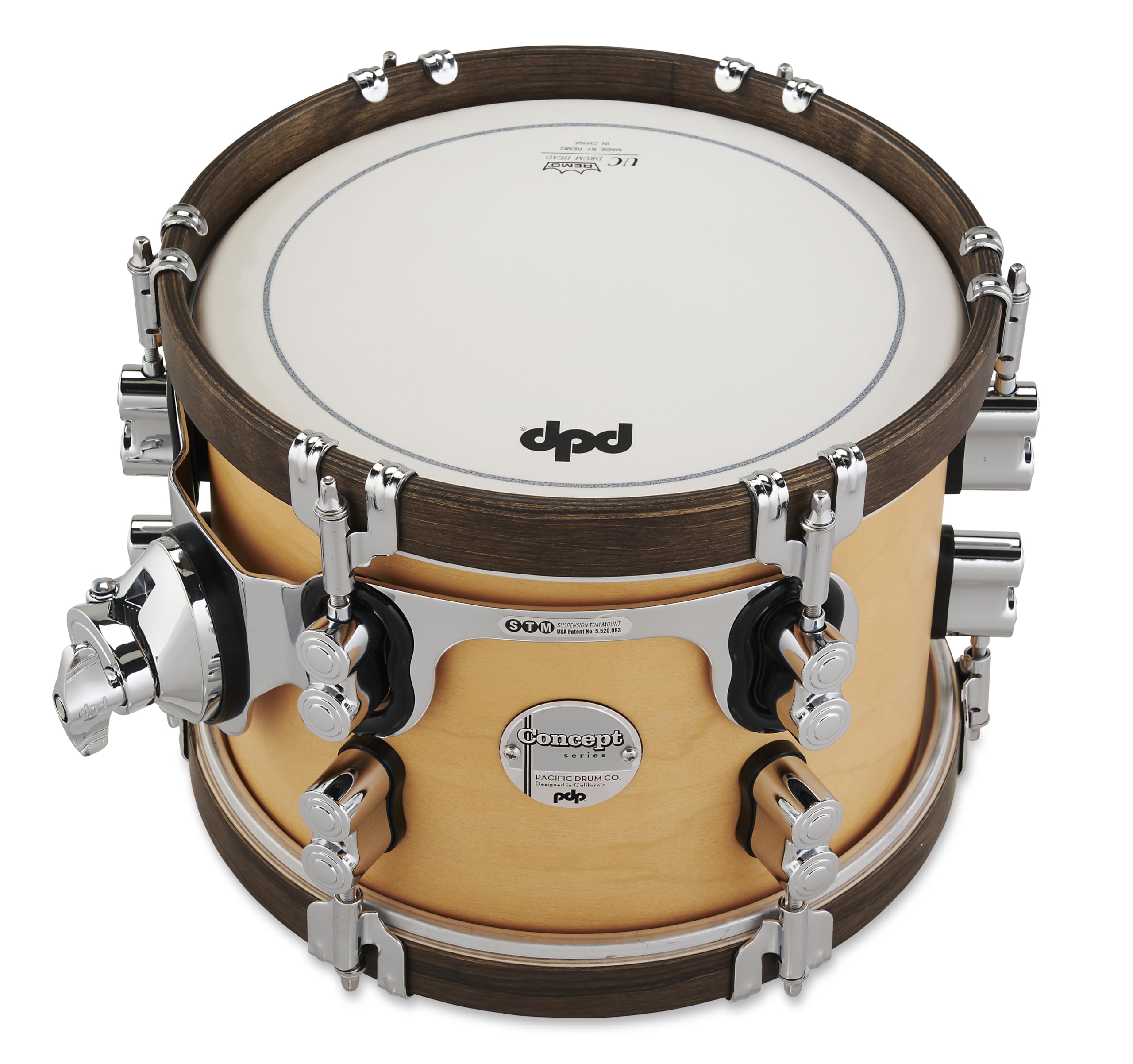 Amazon.com: PDP Concept Classic Tom, 7x10, Natural/Walnut Hoops