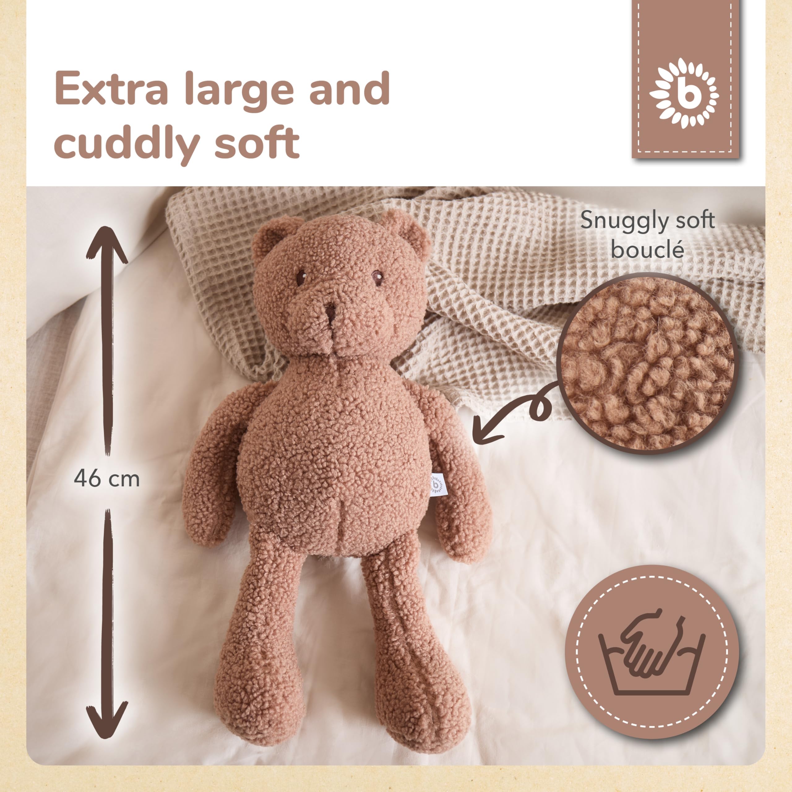 BIECO cuddly toy bear Mika XL, ca. 46x30x15 cm - Image 4
