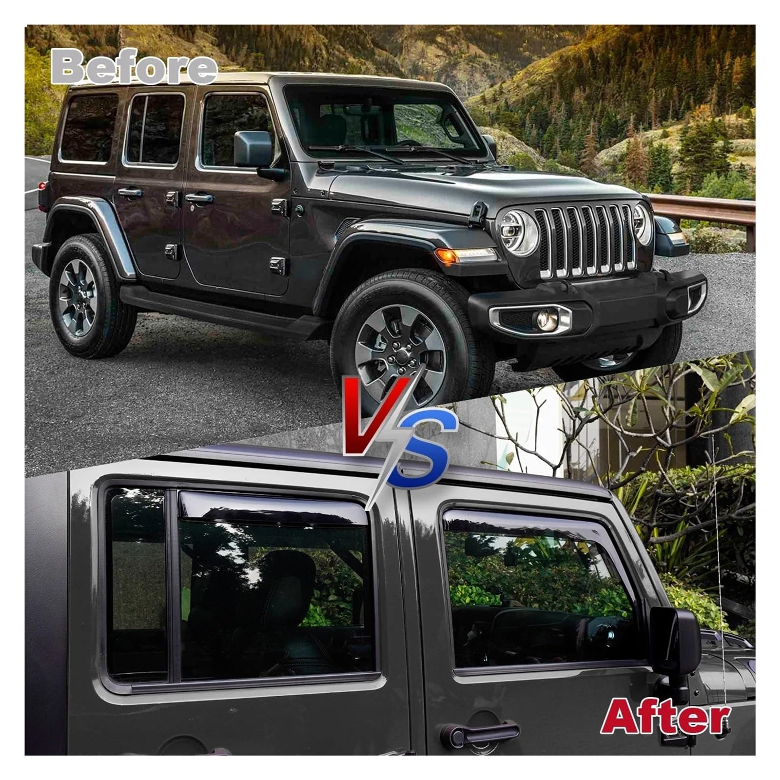 Amazon | ONFSZCKB 車用サイドウィンドウデフレクター ベントバイザー