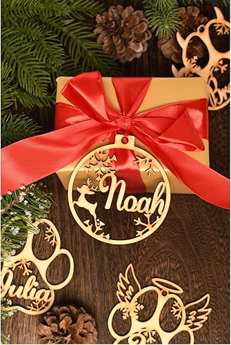 Miniatura 6 de Personalizado! El nombre de tu perro en un adorno de Navidad personalizado de pata de perro, grabado con láser, adornos personalizados para el árbol