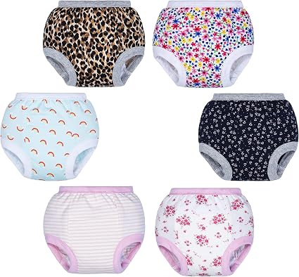 Amazon.com: AGUDAN Pantalones de entrenamiento para bebé, tela de algodón,  ropa interior de entrenamiento para inodoro, 6 paquetes, 4T : Bebés