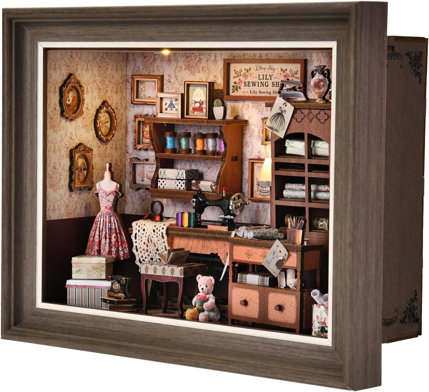 Book Nook Kit - 3D Wooden Puzzle with LED Switch product image