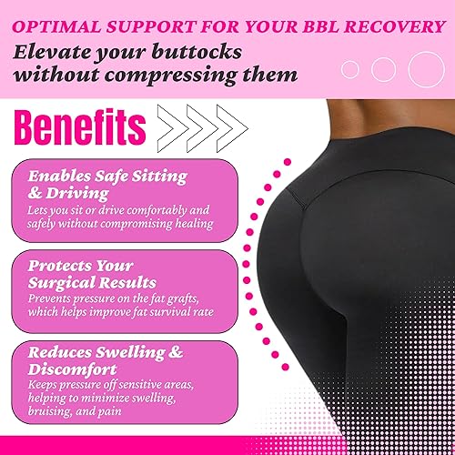 Miniatura 7 de Almohada BBL para después de la cirugía para sentarse, suministros BBL, suministros para postcirugía, almohada de conducción BBL