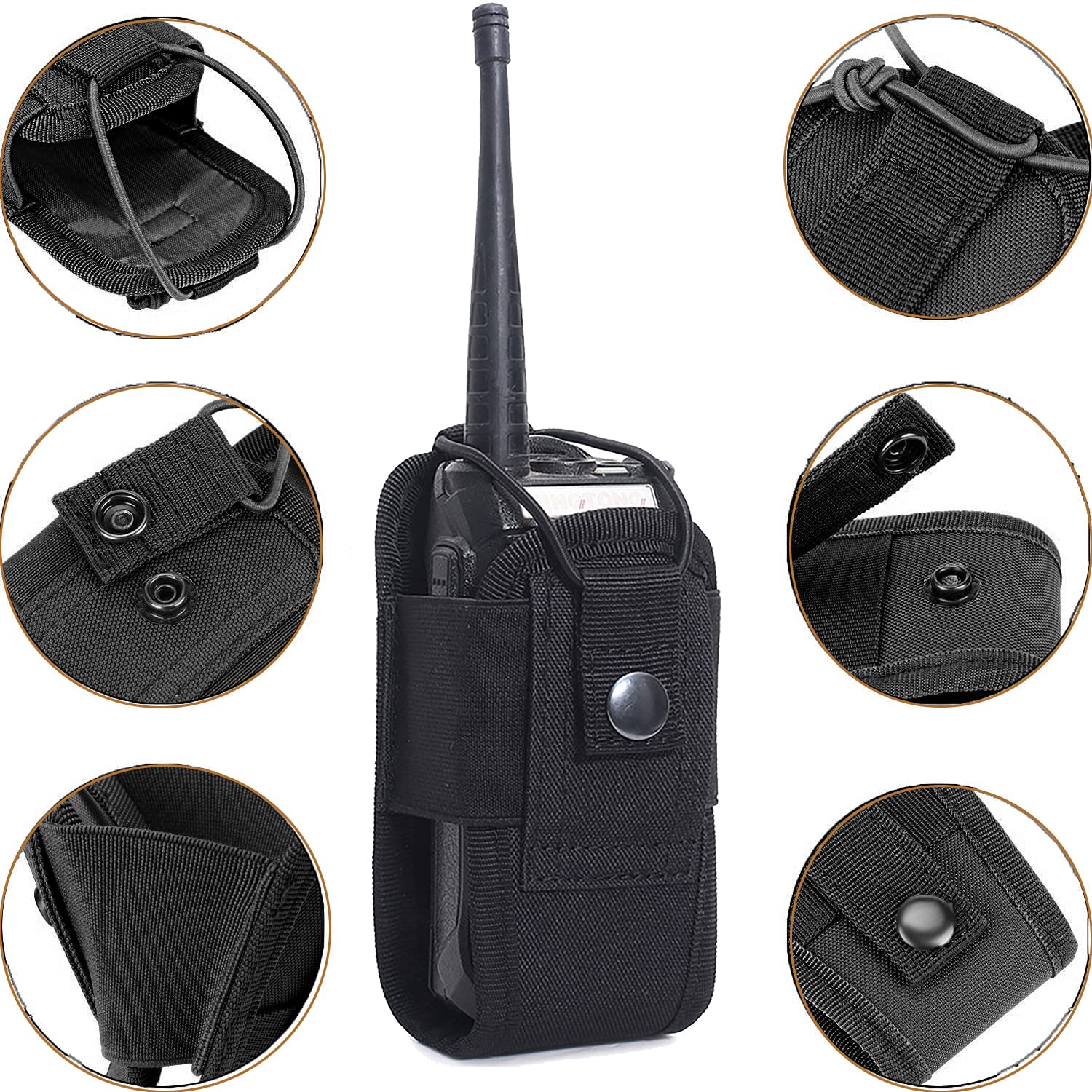 Tactique Porte Radio Étui Radio PouchHousse Pochette Talkie Walkie Molle Support Radio Sac de Rangement pour interphone Sac pour Talkie walkie pour Radio Portable ou Talkie-walkie