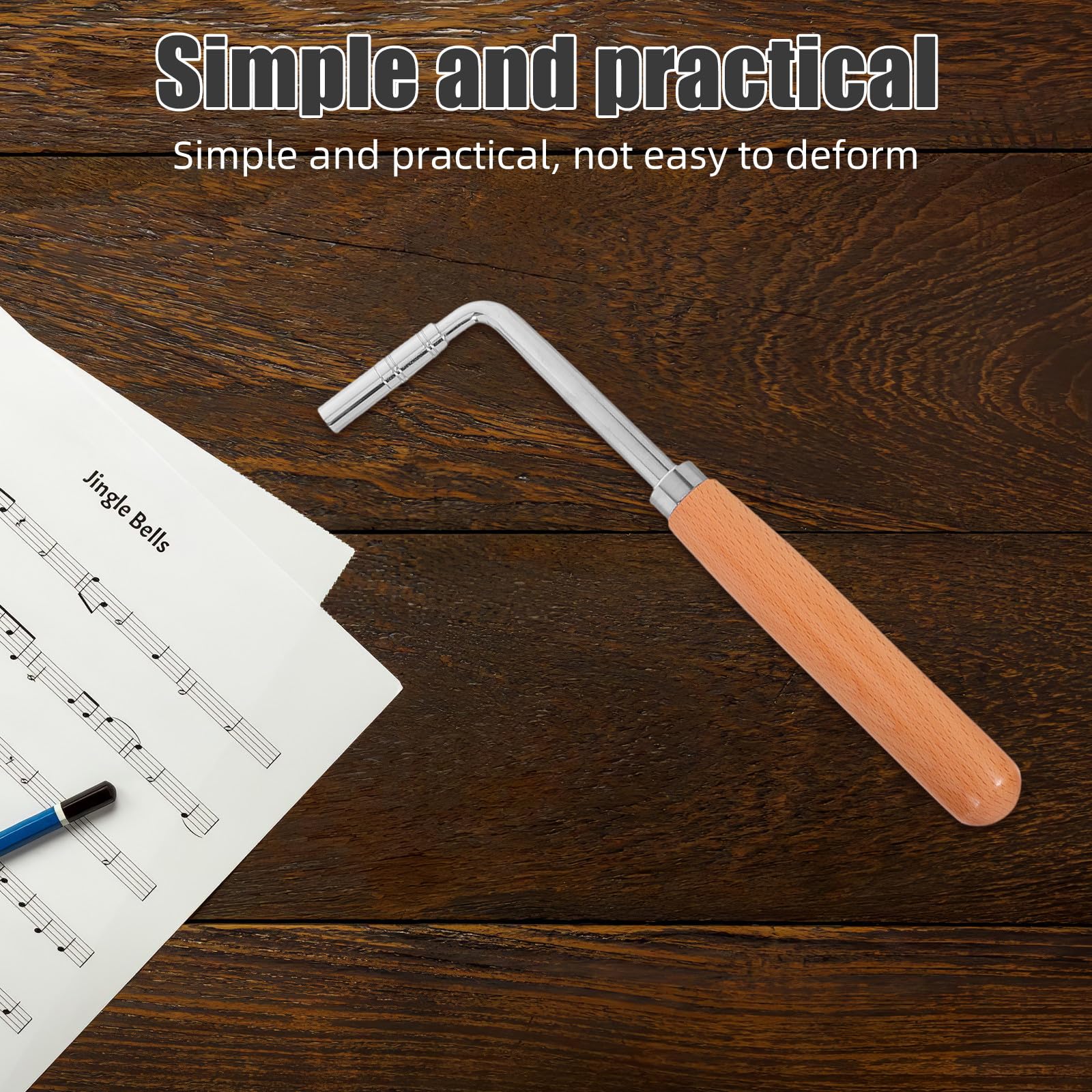 BESPORTBLE Chiave di accordatura a forma di L: strumento professionale per accordare pianoforti, strumenti musicali, lira, arpa e altri piccoli strumenti a corda
