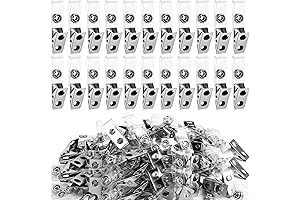 400Pcs Hole Name Tag Clips ID Clips Metal Badge Clips with Clear...