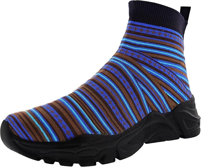 CUZ Men�s Blue Aztec Print Fashion Sock Shoes